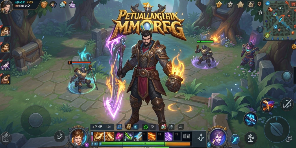 Tampilan utama gameplay 4P4P yang menampilkan aksi mendebarkan dan interaksi antar pemain.