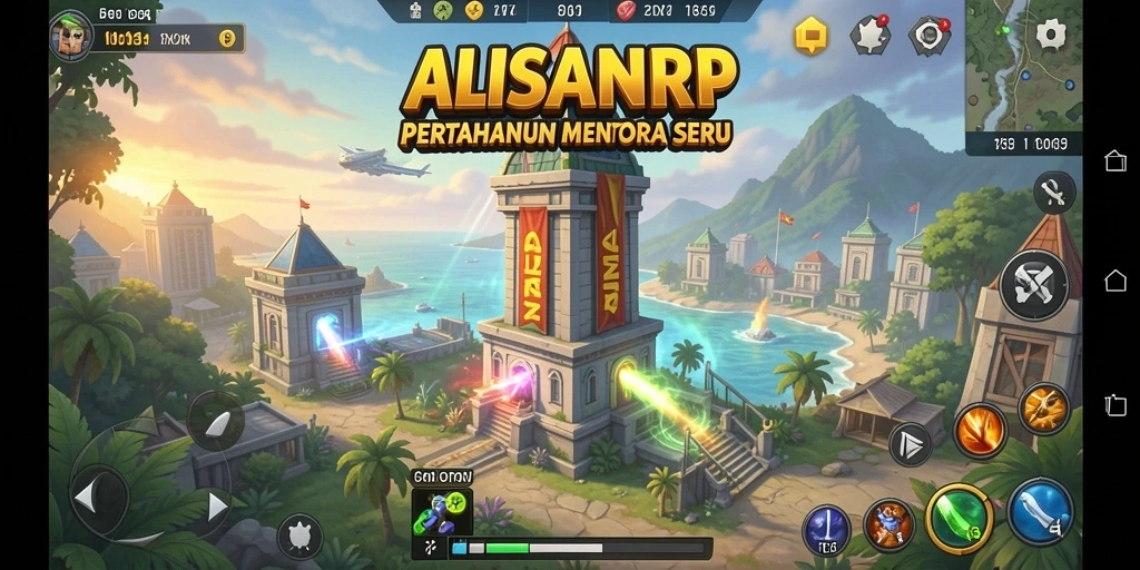 Gameplay seru Tower Defense dalam ALISANRP.