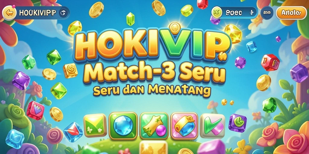 Tampilan menarik dari gameplay HOKIVIP Match-3 yang seru.