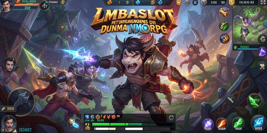 Tangkapan layar LMBASLOT menampilkan aksi seru dan interaksi antar pemain dalam permainan MMORPG.