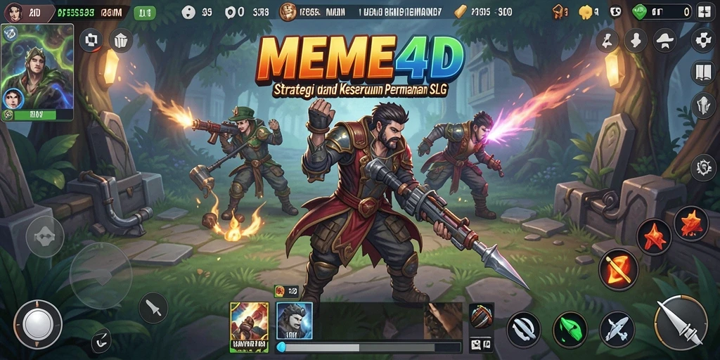 Tampilan gameplay epik dalam <strong>MEME4D</strong>, penuh strategi dan aksi.