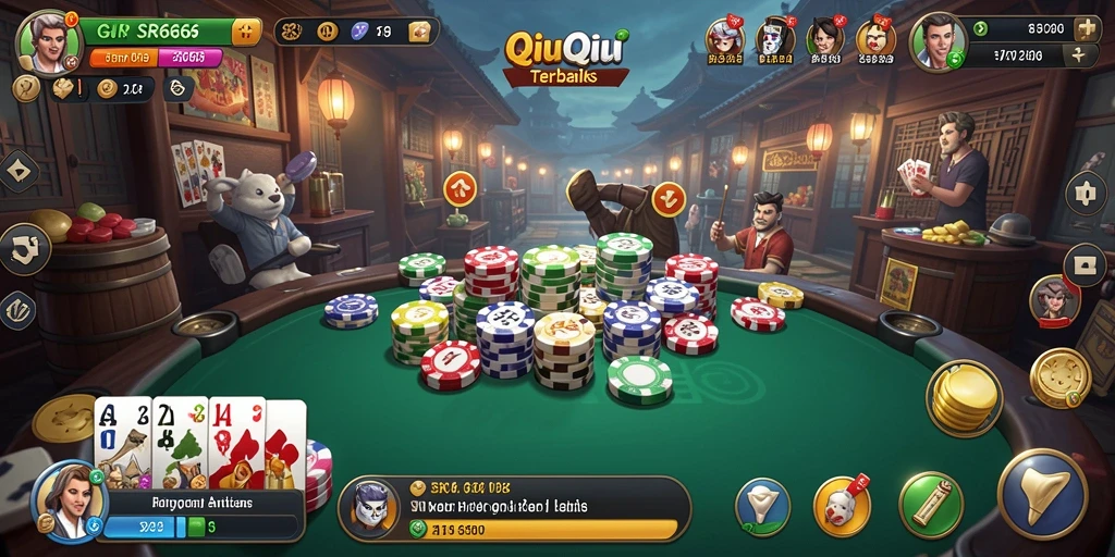 Tampilan gameplay QiuQiu yang menarik dan penuh strategi.
