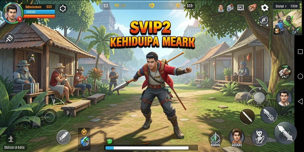 Tangkapan layar gameplay <strong>SVIP2</strong> menampilkan karakter yang sedang berinteraksi di dunia simulasi.