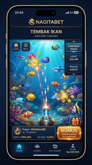 Tangkapan layar antarmuka aplikasi di nagitabet yang menarik.